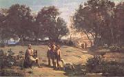 Jean Baptiste Camille  Corot Homere et les bergers (mk11) Germany oil painting reproduction